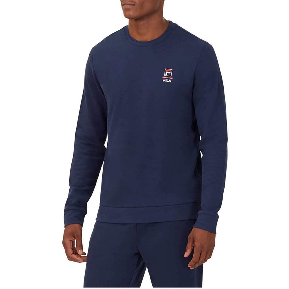 FILA Mens Long Sleeve Crew Neck Lightweight Sweatshirt size Medium CAN BE UNISEX